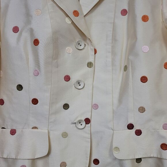 Talbots 100% silk jacket and skirt polka dot set, 16 - Picture 9 of 12